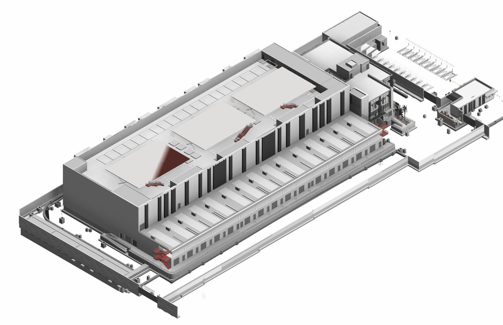 Architecture and structure model of the building.