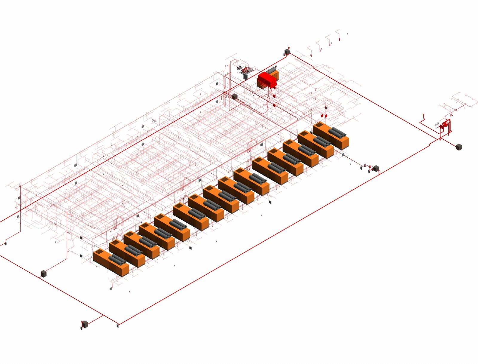 Fire-fighting system model.