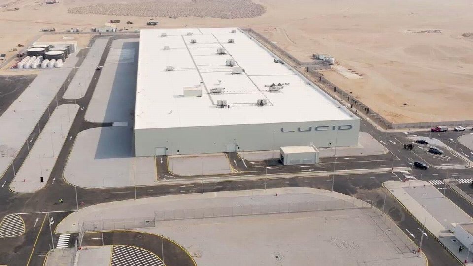 Aerial view of the completed plant.